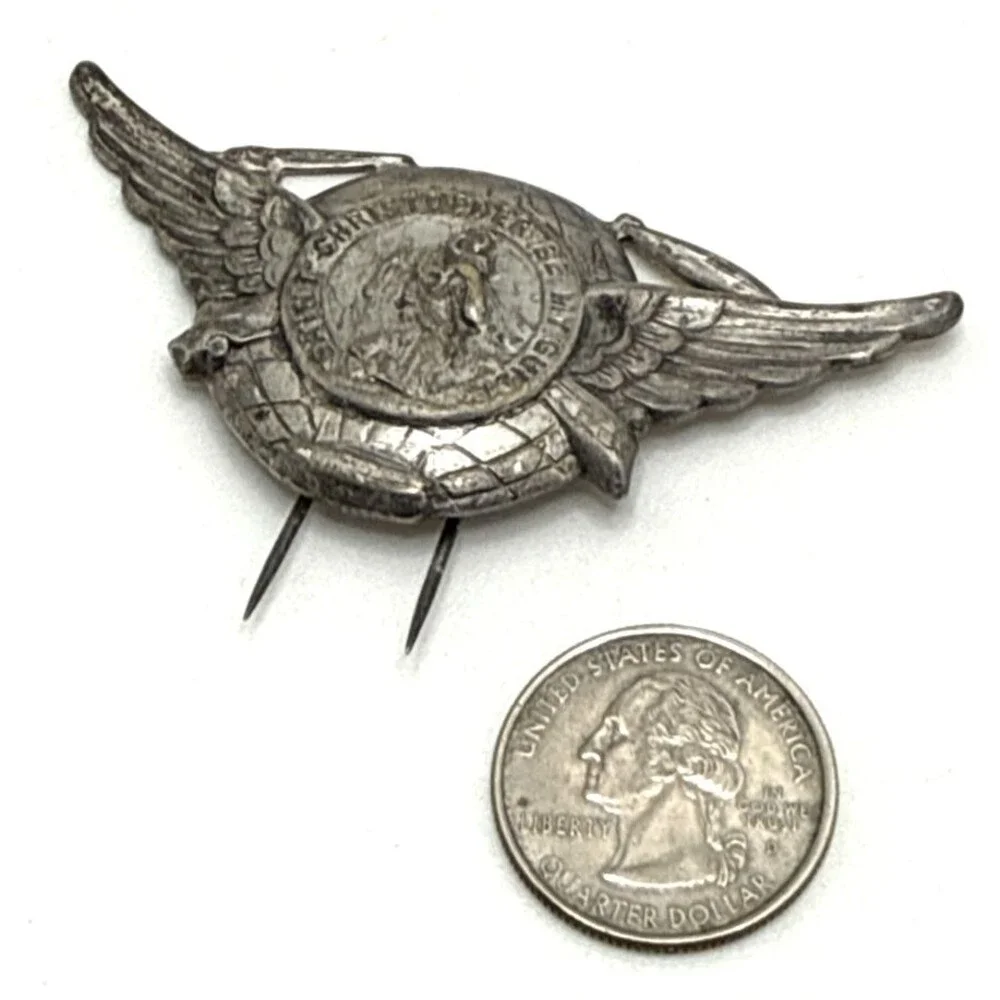 Vintage St. Christopher Medal Car Visor Clip Winged Be My Guide 3